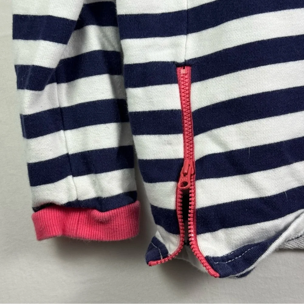 Gymboree Pink and White Striped Sweater Girls Size L
